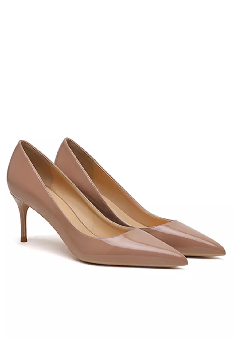 6CM Faux Patent Pointed High Heel Shoes HZL160