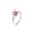 Glamorousky purple 925 Sterling Silver Fashion Simple Geometric Round Purple-yellow Cubic Zirconia Adjustable Ring 6770AAC08A0489GS_2