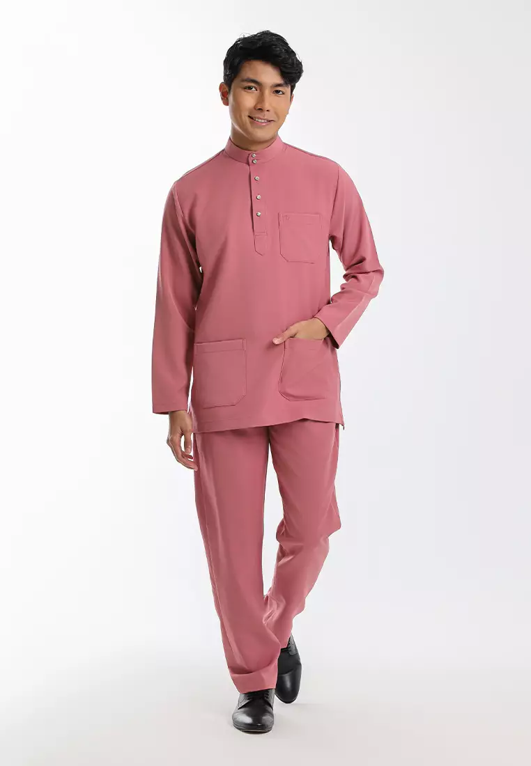Alain Delon Baju Melayu Cekak Musang Dewasa - 19026002-72DustyRose