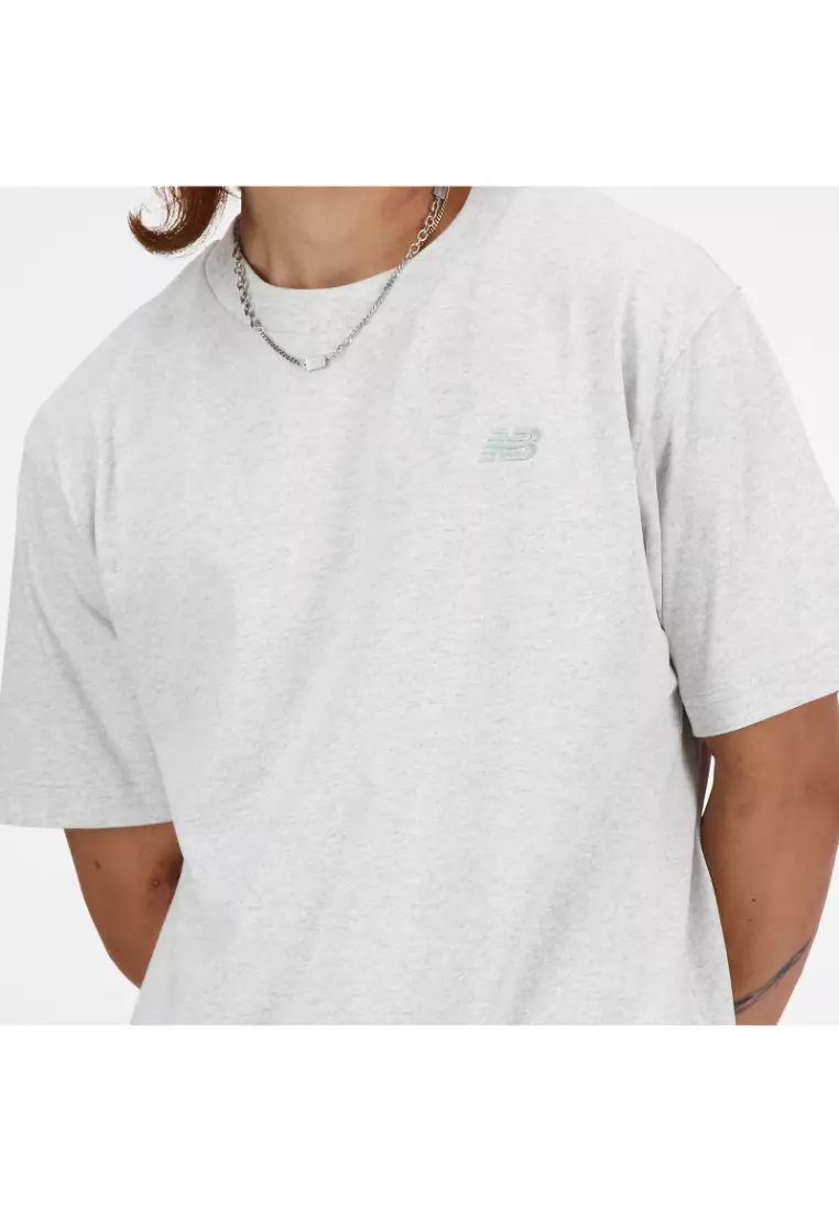 New Balance Mens Athletics Cotton T-Shirt - Ash Heather