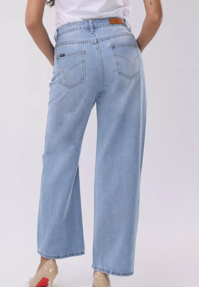 Denim Wide Leg Pants