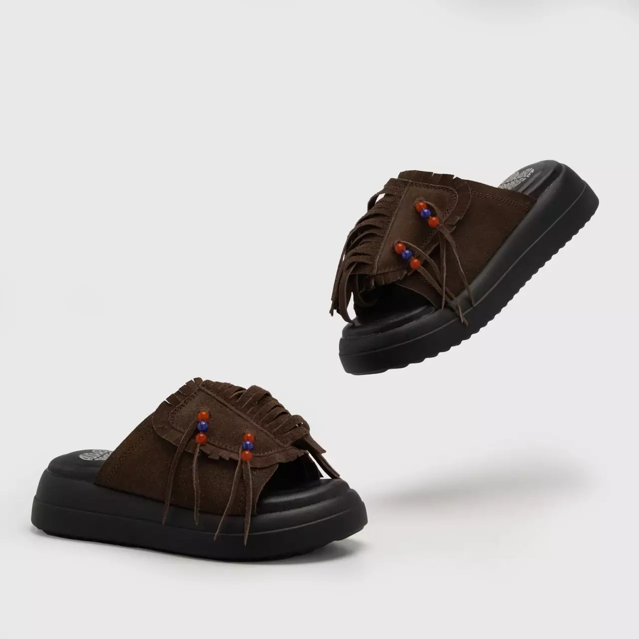 Adorable Projects - Alcantara Sandals Genuine Suede Brown - Sandal Wanita