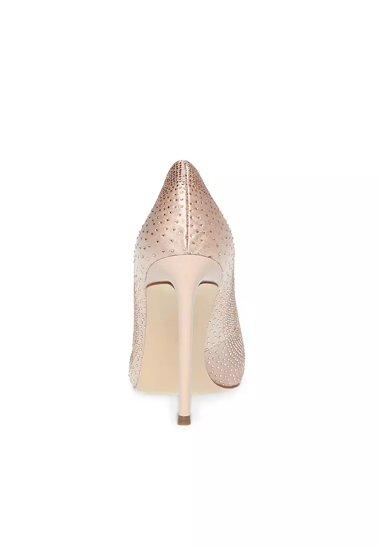 Buy Steve Madden VALOROUS NUDE SATIN HEELS Online | ZALORA Malaysia