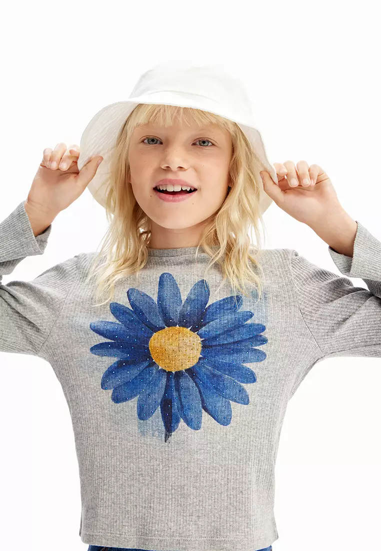 Desigual Girl Ribbed T-shirt.
