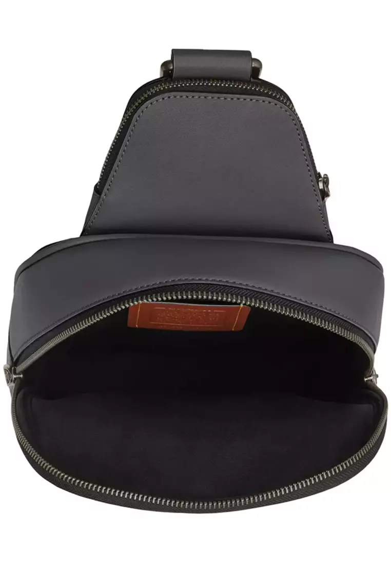 Buy Coach Ethan Pack Bag In Signature Canvas Bag - Grey/ Charcoal