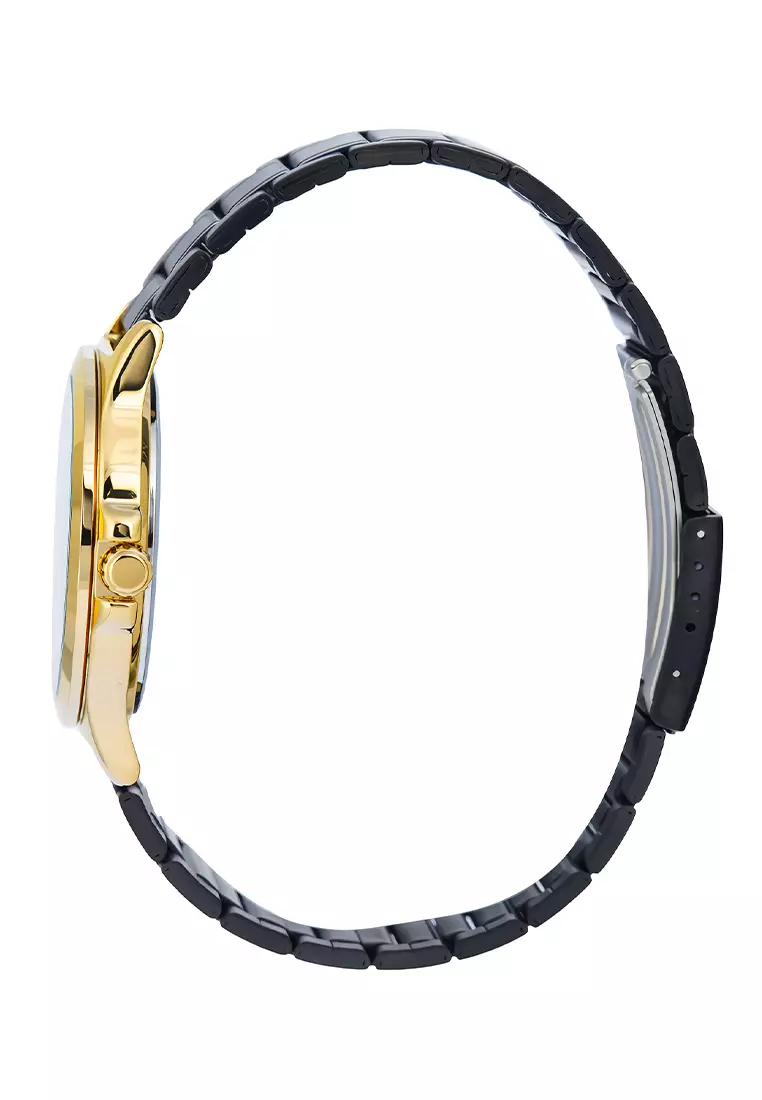 Casio - Jam Tangan Analog Pria - Gold Black Stainless Steel - MTP-V300GB-1A