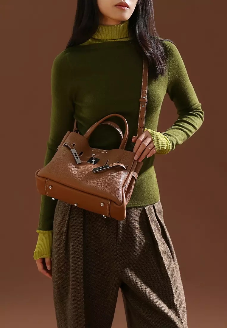 SAOIRSE Belt Soft Structural Shoulder Tote Mini - Slate Grey