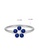 Aquae Jewels white Ring Fairy Flower Precious Stones, 18K Gold And Diamond - White Gold,Sapphire B9F14AC3E538F1GS_1
