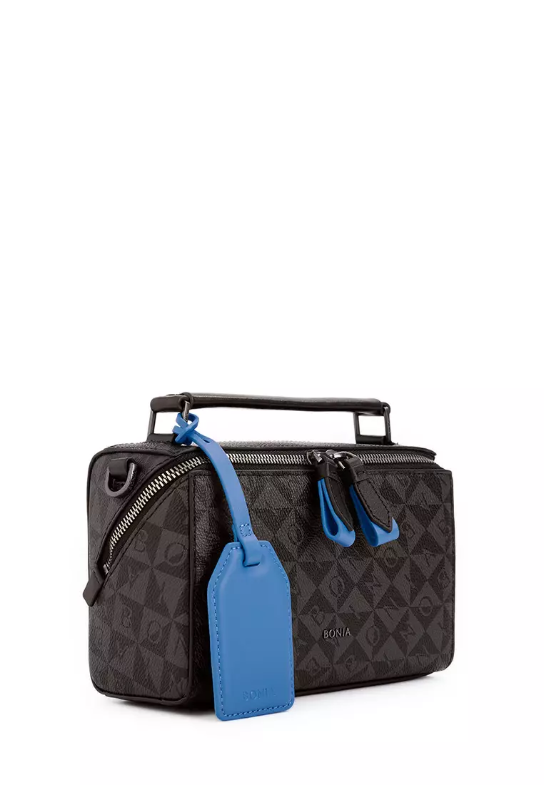 Blue Alvaro Monogram Mini Crossbody Bag