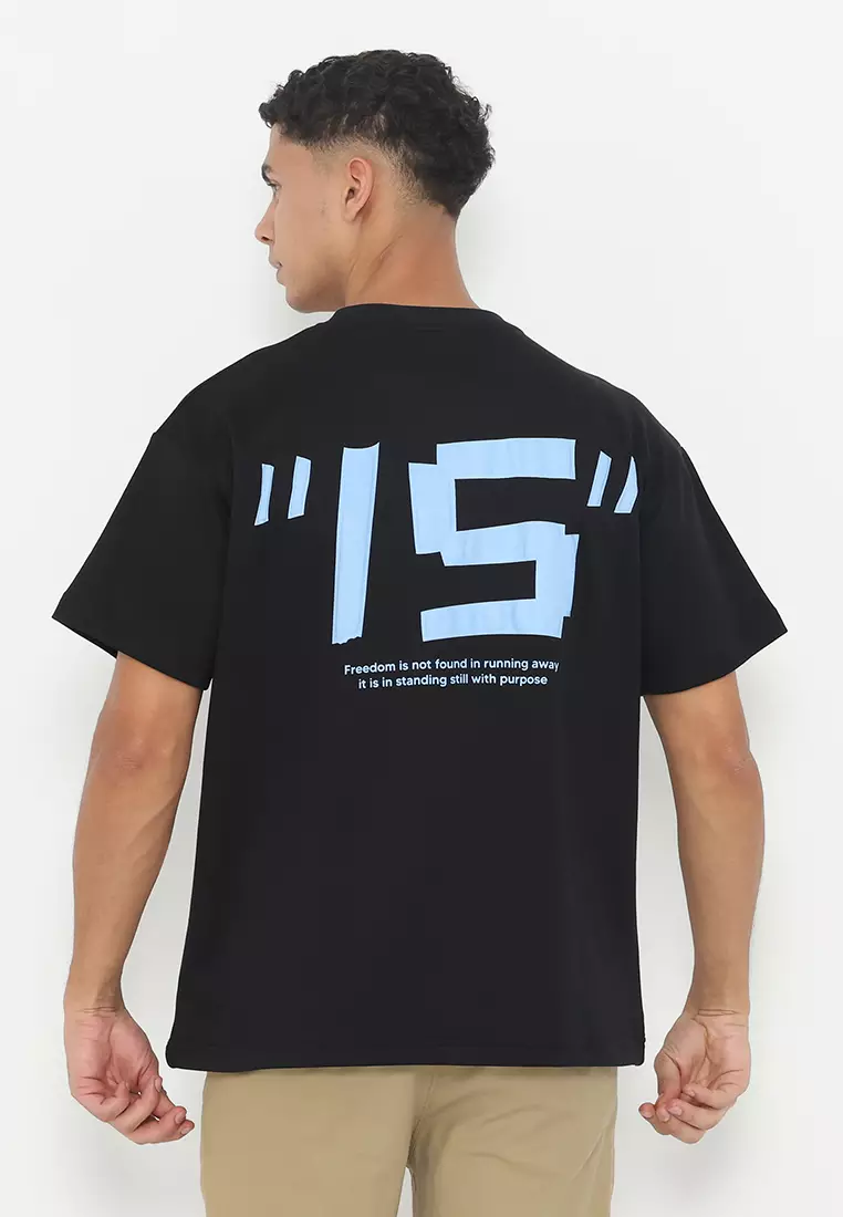 T-Shirt D&F Relaxed Fit Dp "IS" Black