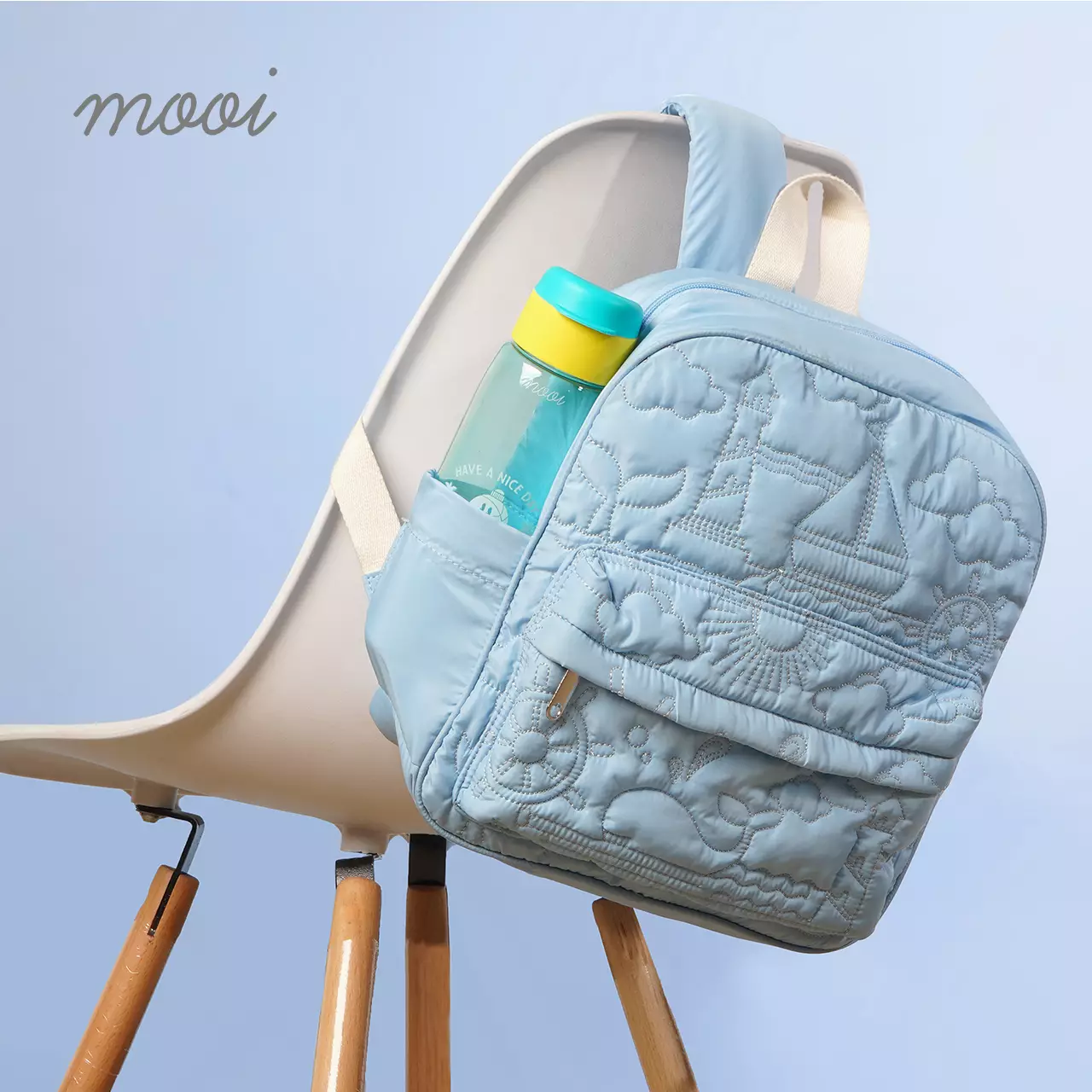 Mooi Tas Ransel Anak Bailey Quilted Backpack - Blue Ocean