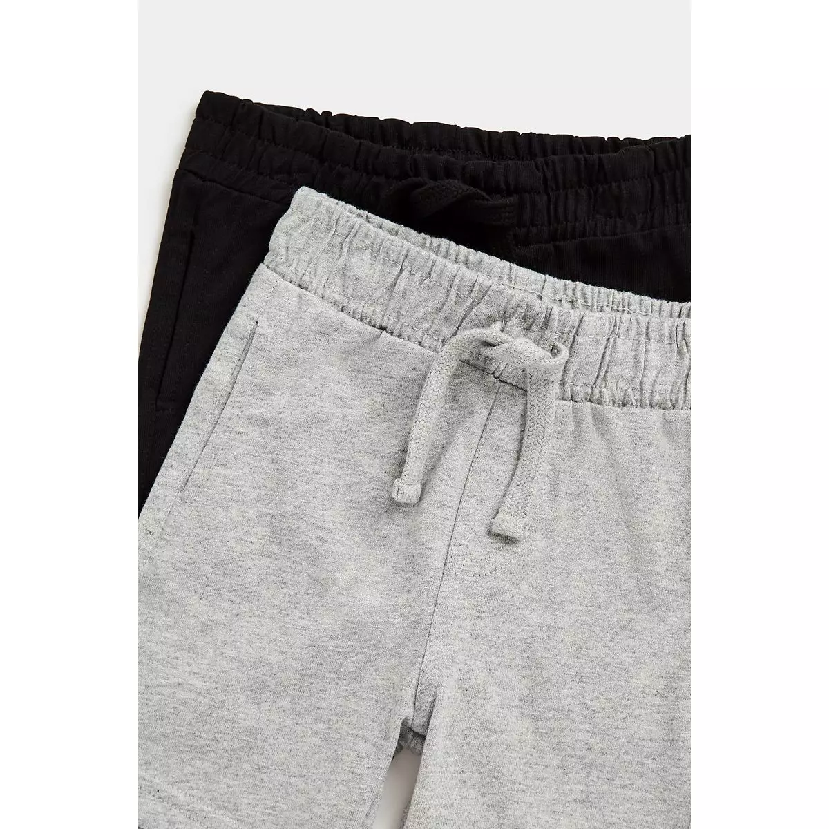 Mothercare Black and Grey Jersey Shorts - 2 Pack - Celana Pendek Bayi Laki-laki (Multicolor)