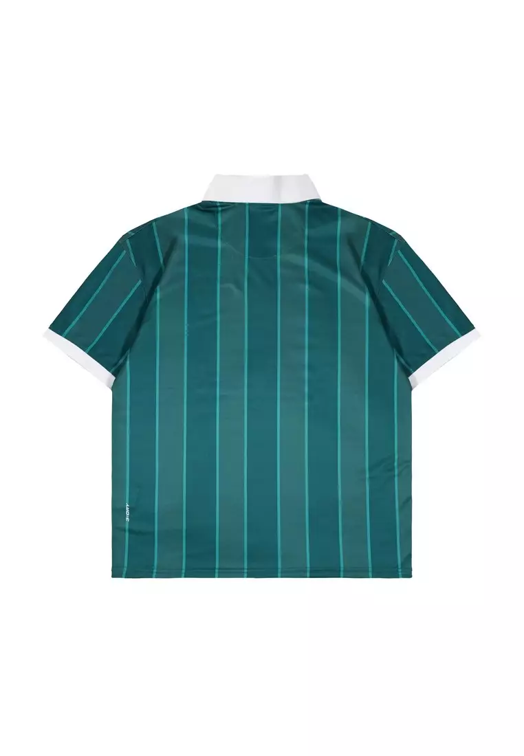 3Second Men's Collar Jersey T-Shirt Short Sleeve Relaxed Fit Polyester Zidane OL-310725