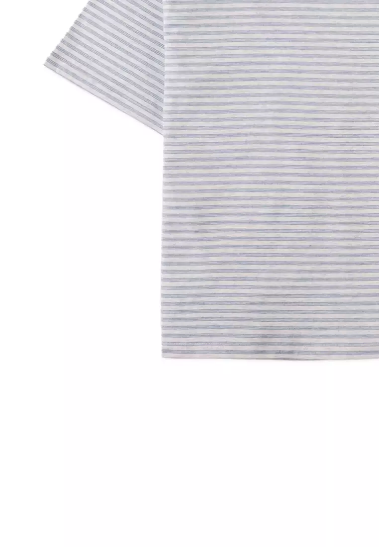 Corin Tee with  Fine Stripes