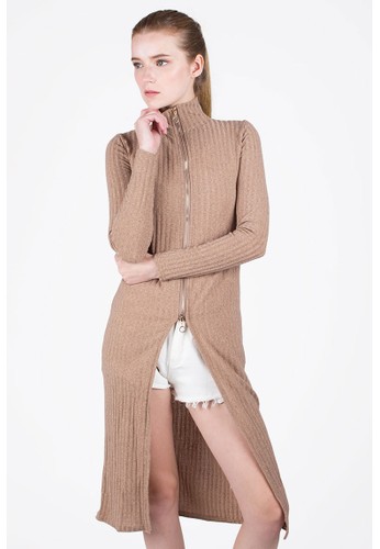 Knee Length Knitted Jacket