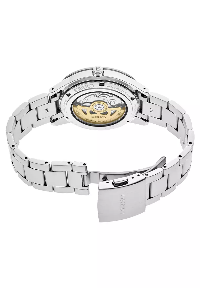 Seiko Presage Open Heart - Jam Tangan Automatic Pria - Silver - SSA423J1