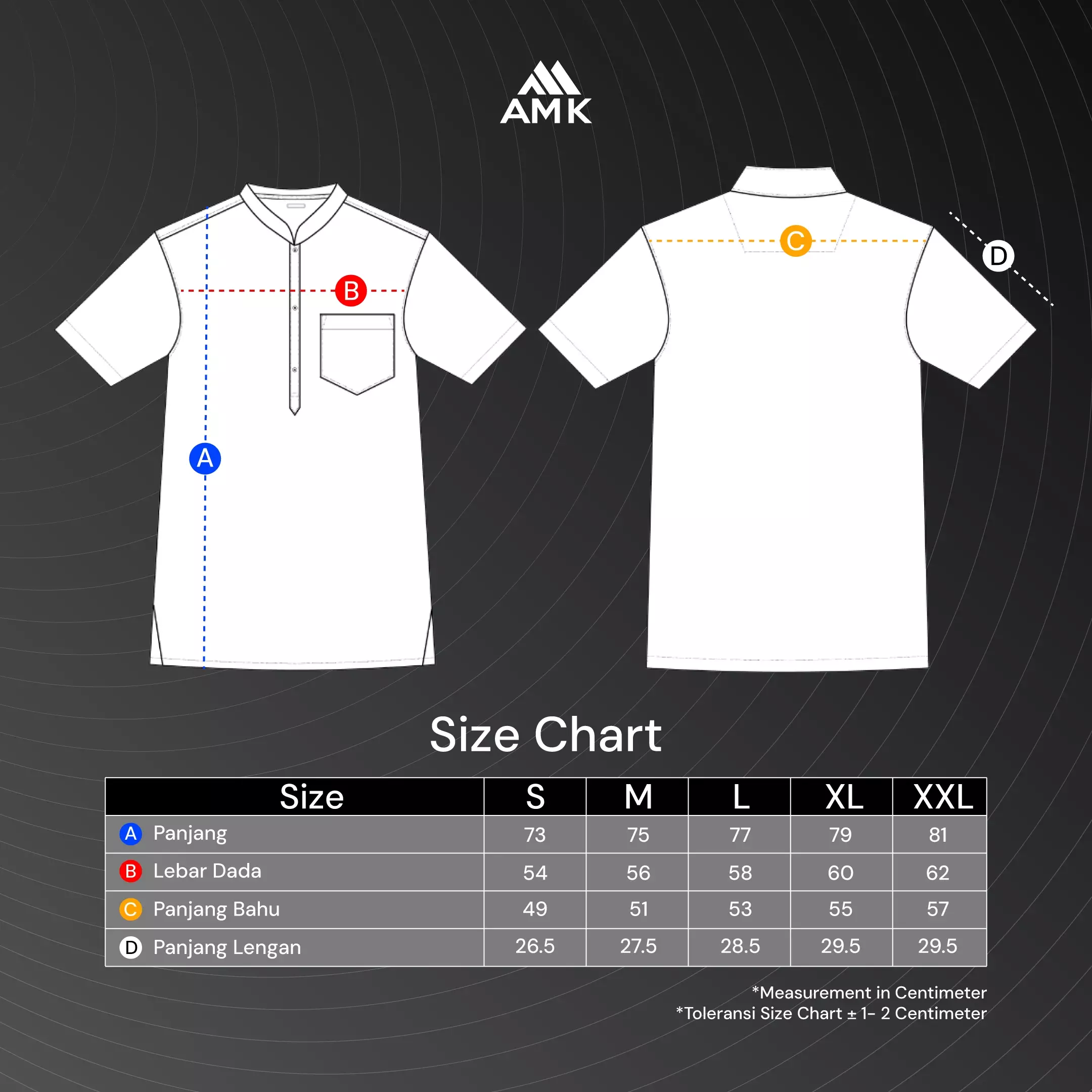 AMK Kemeja Koko Pria Lengan Pendek KK BB 006 S/s Cap 6 White