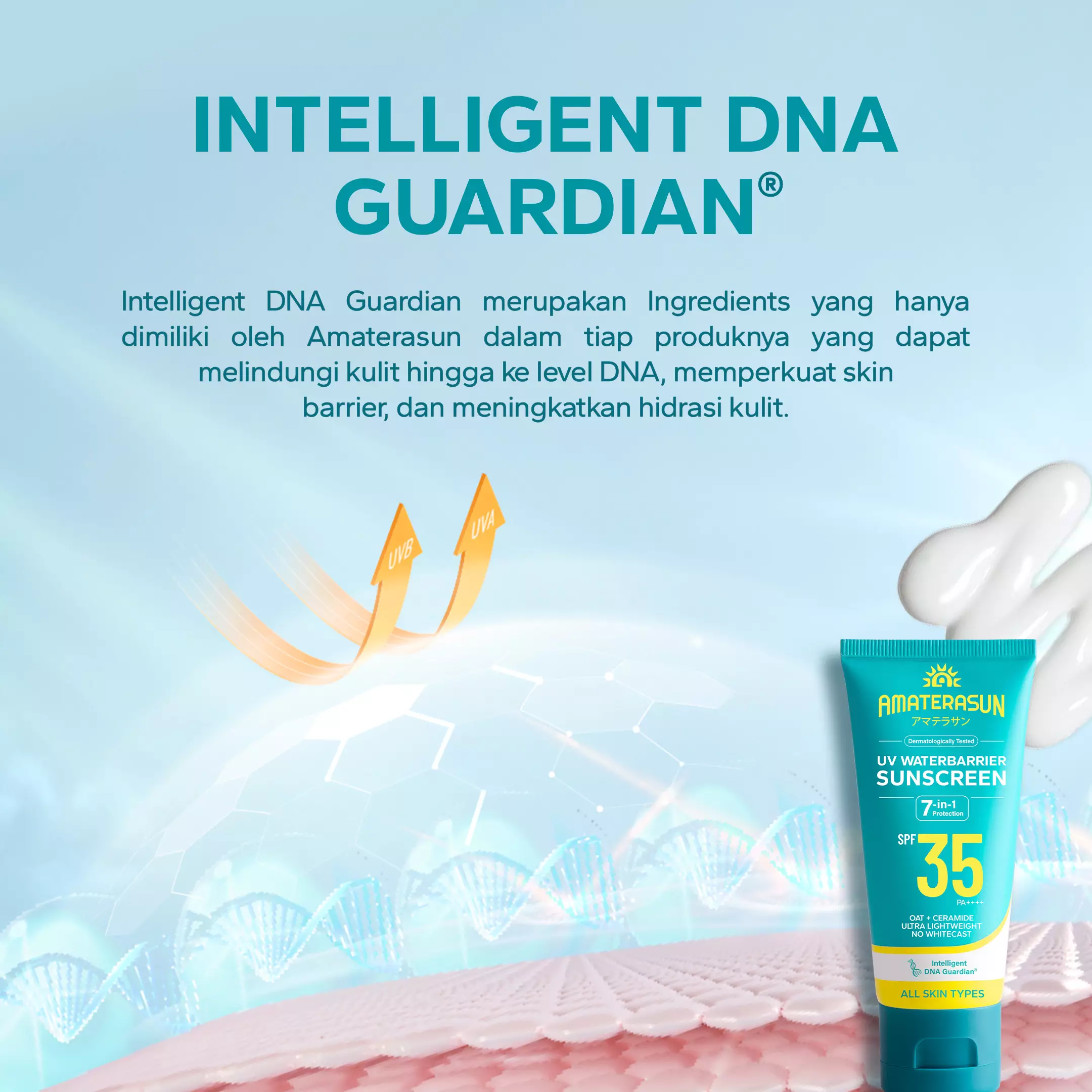 AMATERASUN [REAL SPF CERTIFIED]  UV WaterBarrier SPF 35 PA++++ - SUNSCREEN WUDHU FRIENDLY