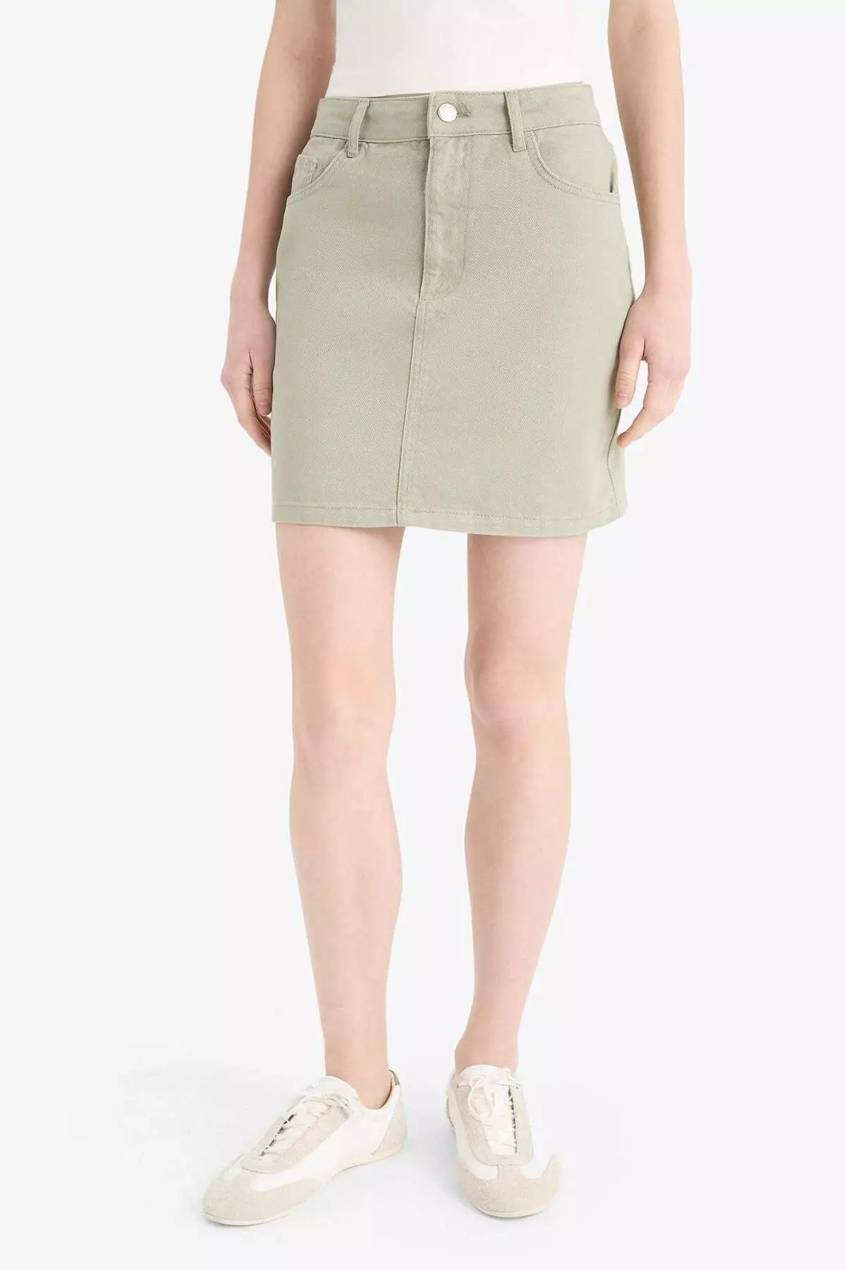 Coool Normal Waist Gabardine Mini Skirt E5346Ax25Sp