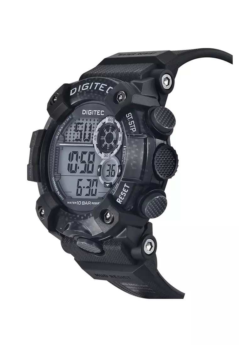 Digitec Jam Tangan Pria - Black Grey - Rubber Strap - DG-5118T-BKGY-4W