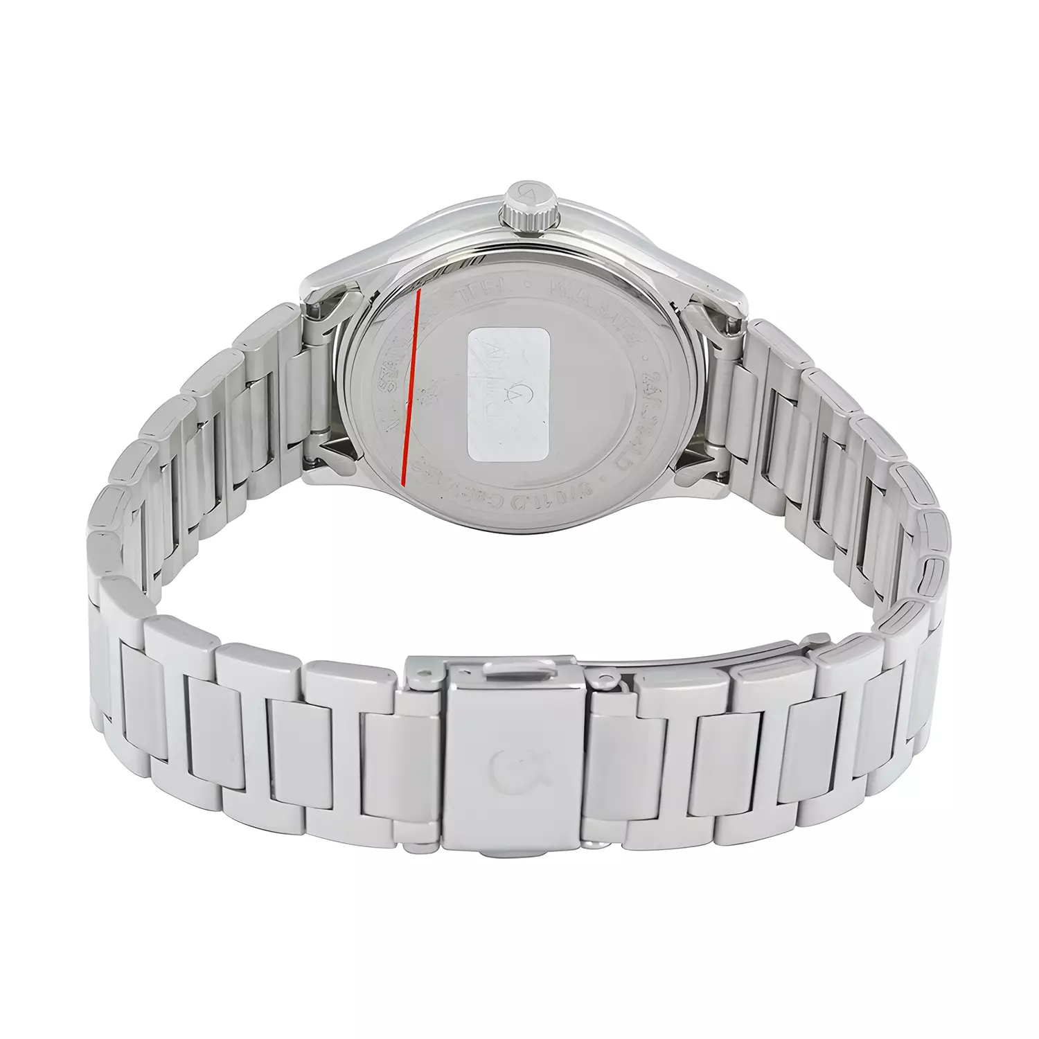 Alexandre Christie Classic Steel Jam Tangan Analog Wanita - Red Dial - All Stainless Steel - 8701 LDBSSRE 