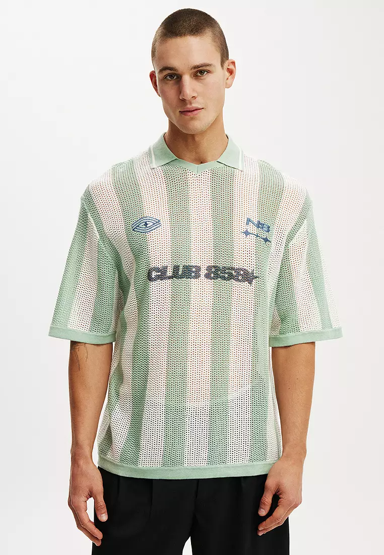 Knitted Sports Polo Top