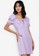 ZALORA BASICS purple Puff Sleeve Mini Dress 3123BAAEB4A065GS_1