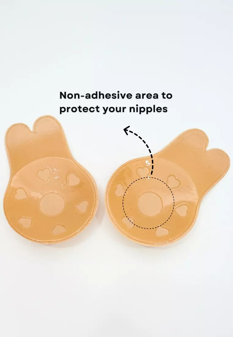 Dahlia Breast Lift Up Nubra in Black Seamless Invisible Reusable Adhesive Stick On Bra 隐形聚拢胸