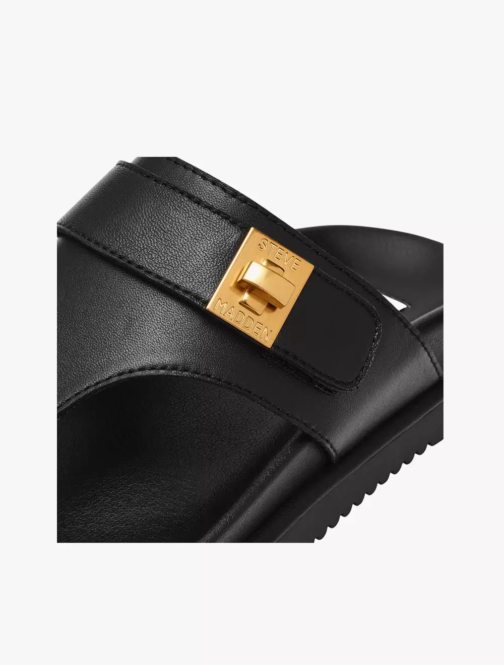 Steve Madden TUNED-IN Flat Sandals - Black