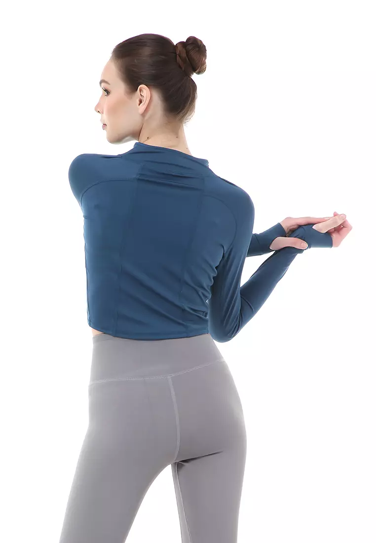 Mikayla Baju Olahraga Wanita Lengan Panjang Sportywear Model Risleting Material Nylon ORIGINAL - Tosca