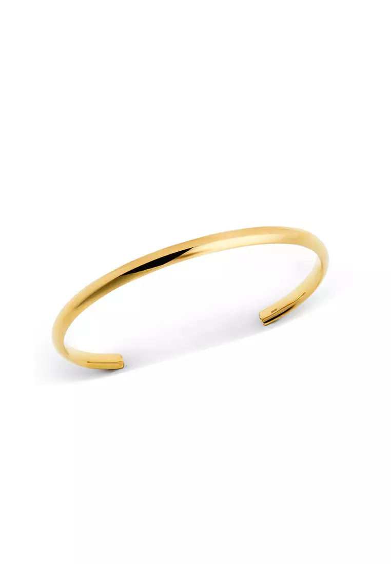 Classic Arch Cuff Gold 4mm - Unisex Bracelet for women and men stainless steel Bracelet DW Official Authentic Original gelang tangan perempuan lelaki DW