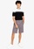 ZALORA BASICS grey Elastic Waist Tailored Shorts 4062EAA0385081GS_4
