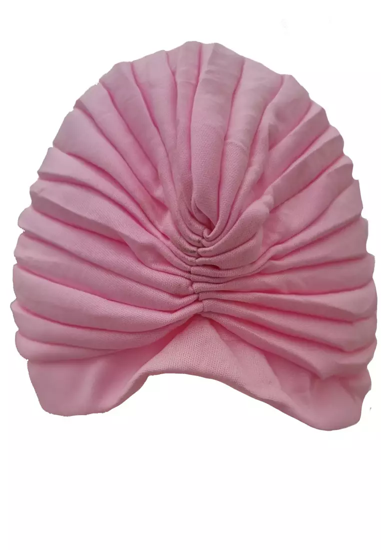 Plain Head Turban Wanita Pink
