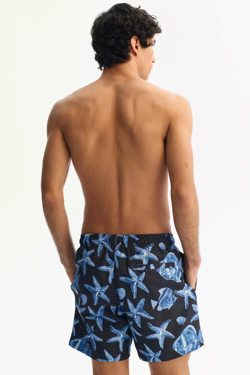 Patterned swim shorts