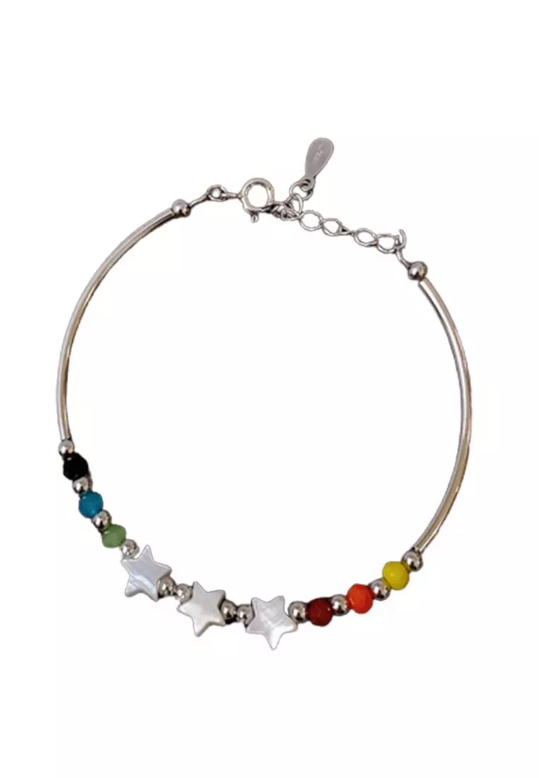 Rainbow shell bracelet outlet