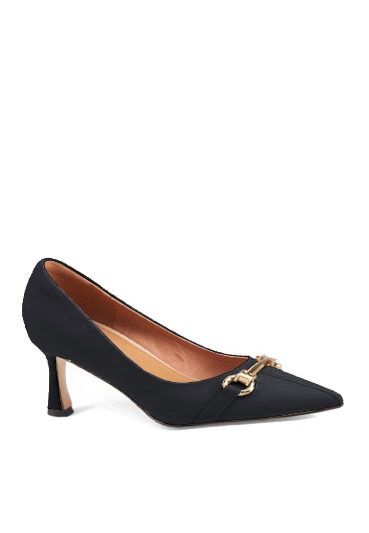 VANSA Top Layer Cowhide Buckle High Heels VSW-H502