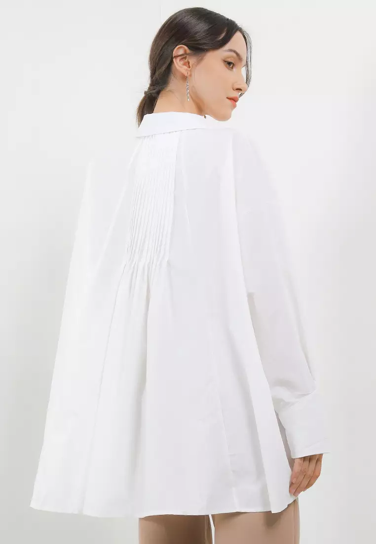 Oversized Shirt W/ Pintuck At Back