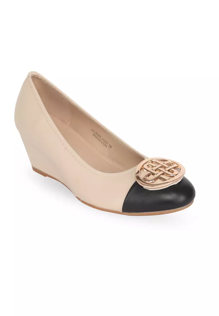 JOURNEE J2268-3 WEDGES CREAM
