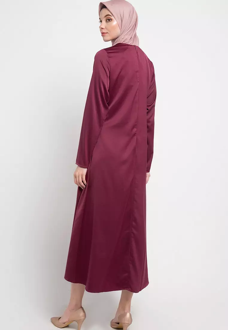 Lily Maxi Dress In Maroon