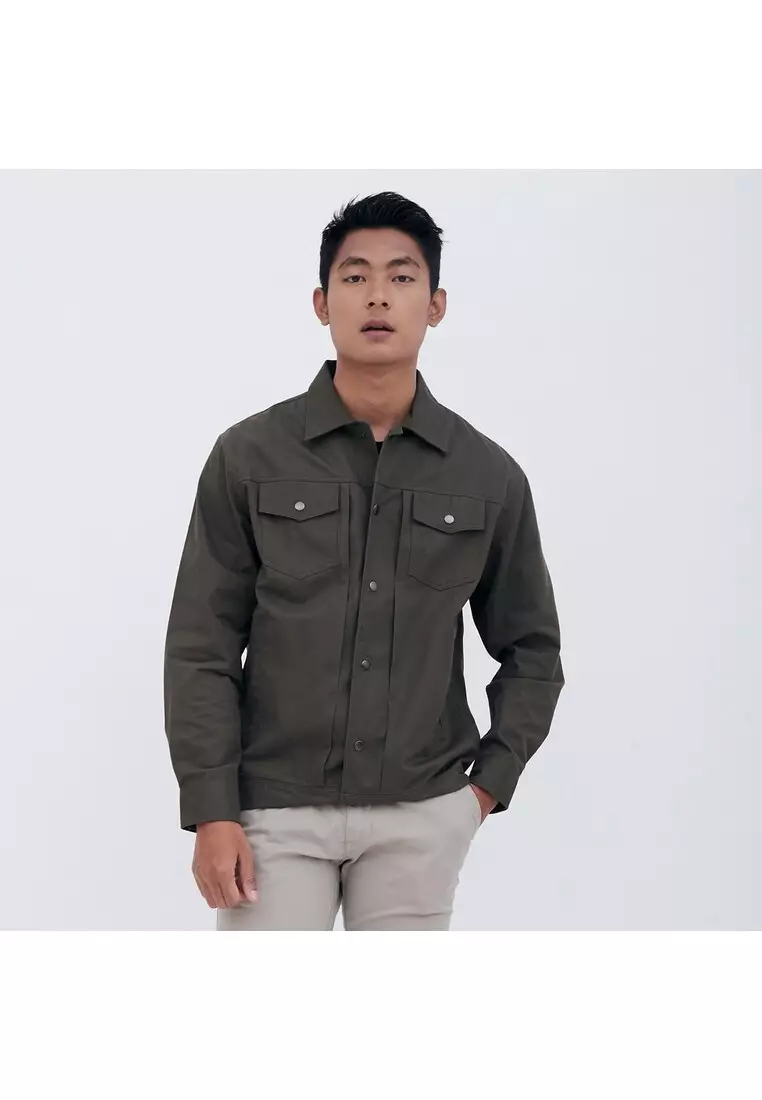 Jaket trucker army top