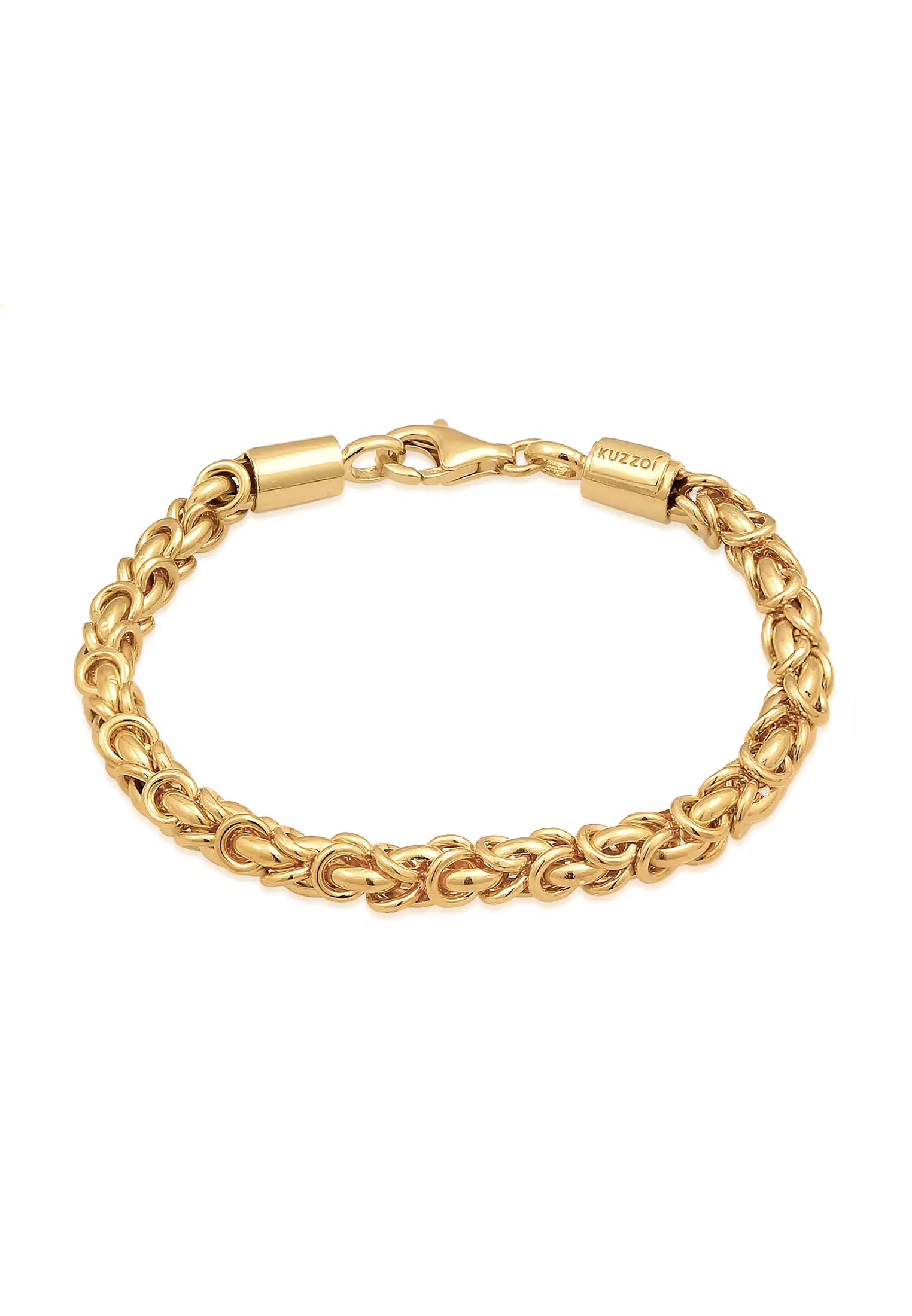 Bracelet Men Links Basic Solid Gold Plated