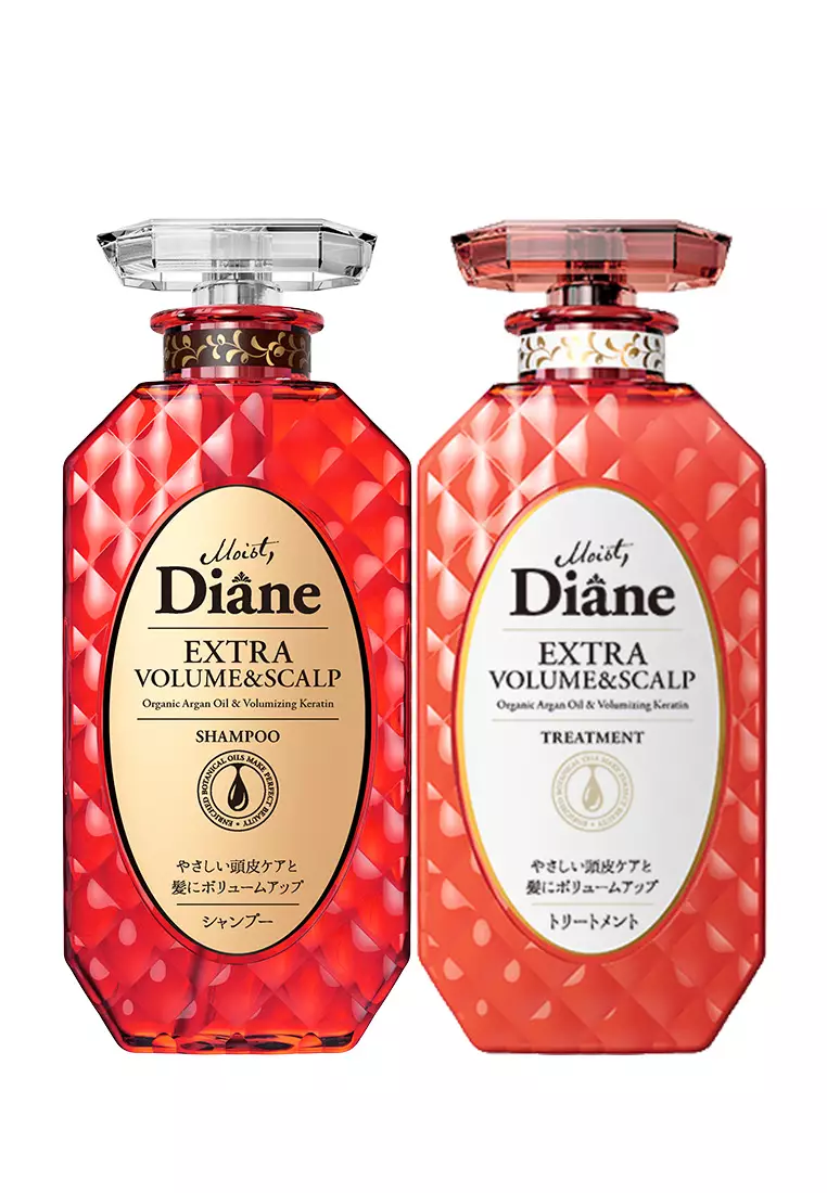 PAKET Moist Diane EXTRA VOLUME & SCALP Shampoo + Treatment (Conditioner)