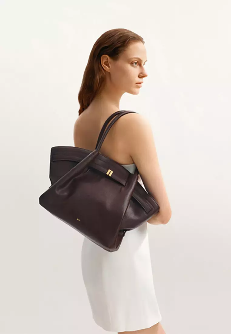 Hana Medium Tote Bag - Dark Brown