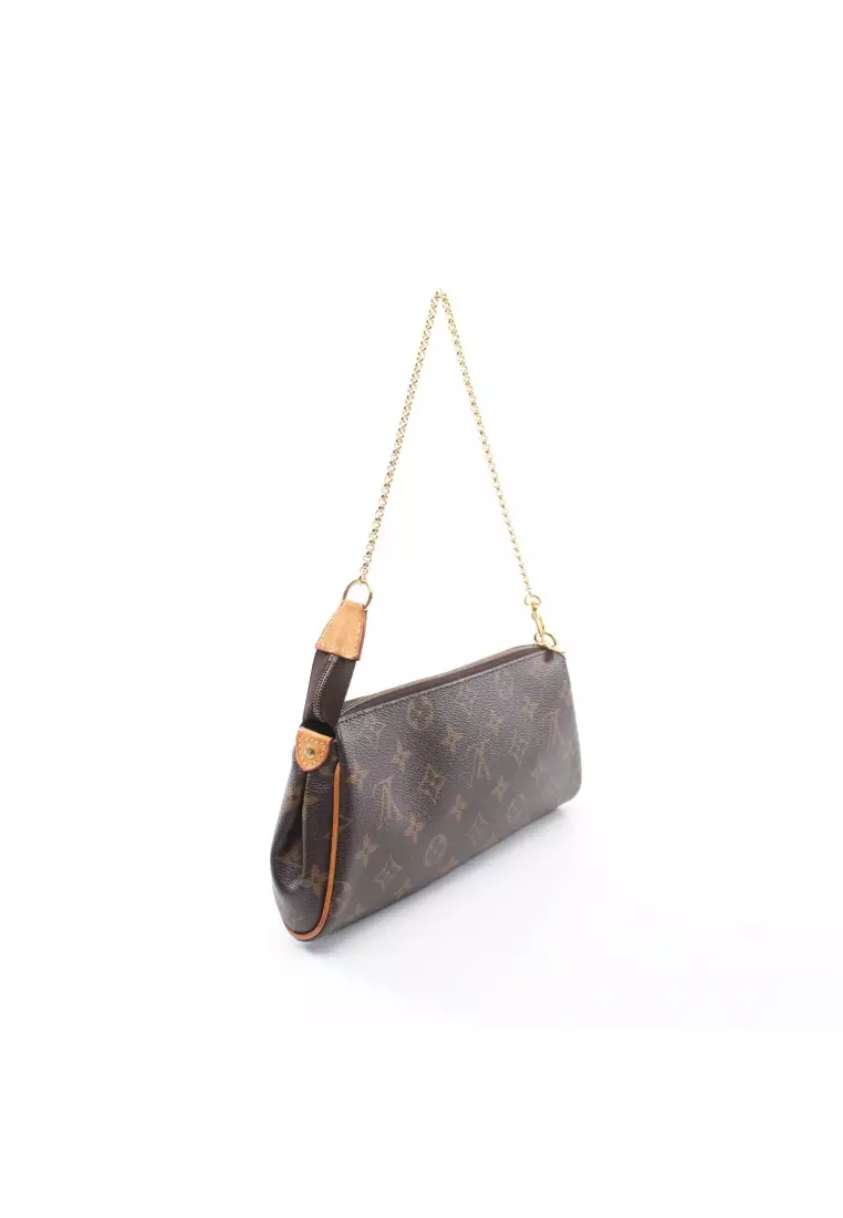 Louis Vuitton Vintage Pochette Accessoire Brown Cloth Clutch Bag