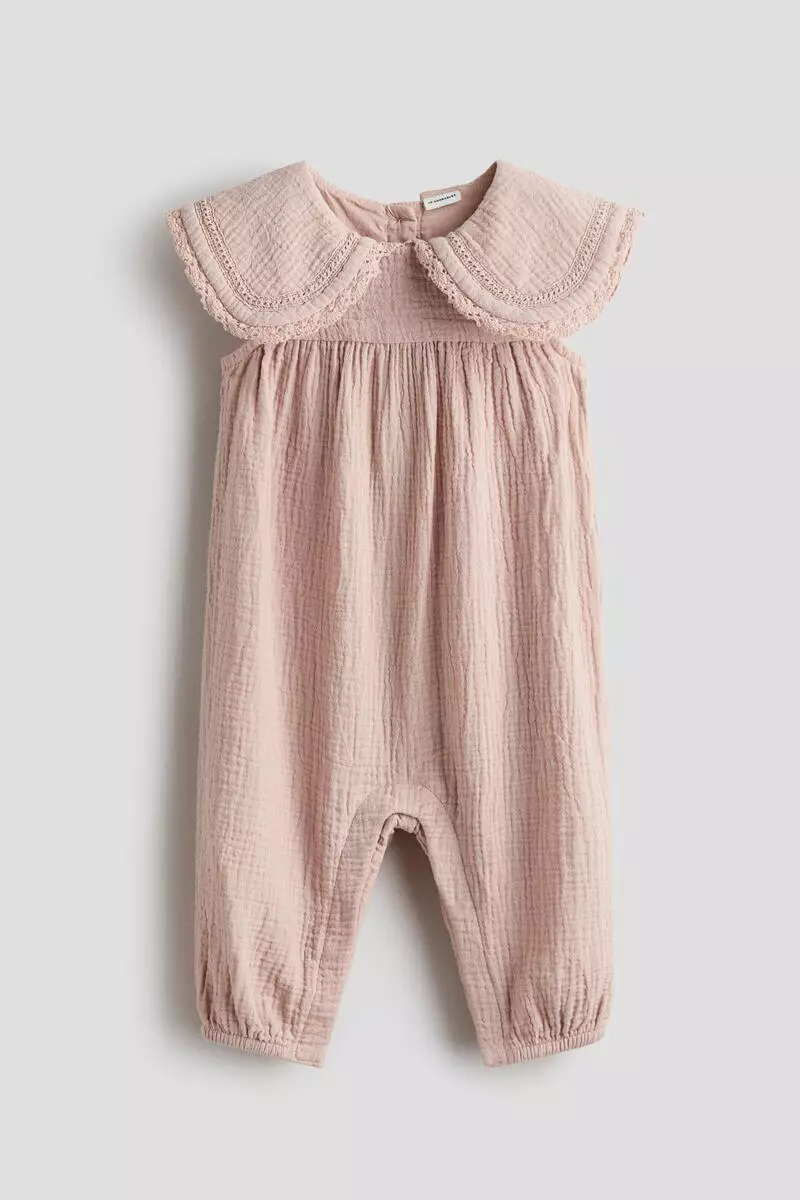 Cotton muslin romper suit
