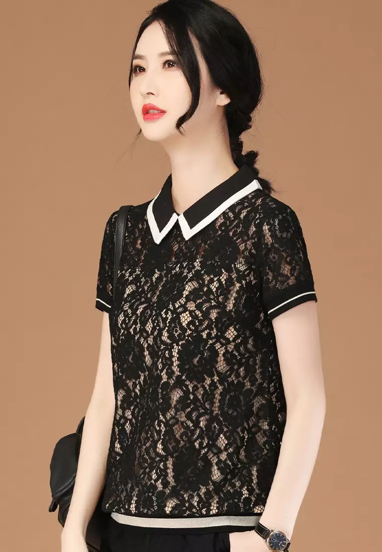 Elegant online lace top