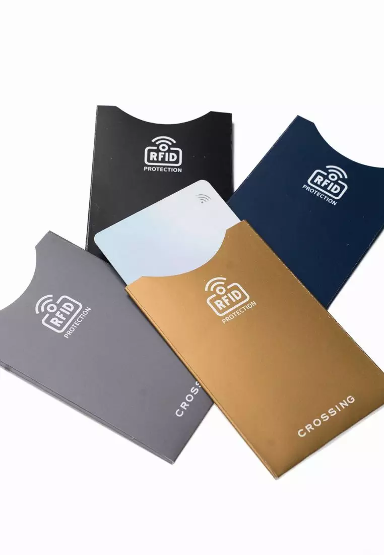 Crossing RFID Blocking Credit Card Sleeves Set Of 4 - Assorted