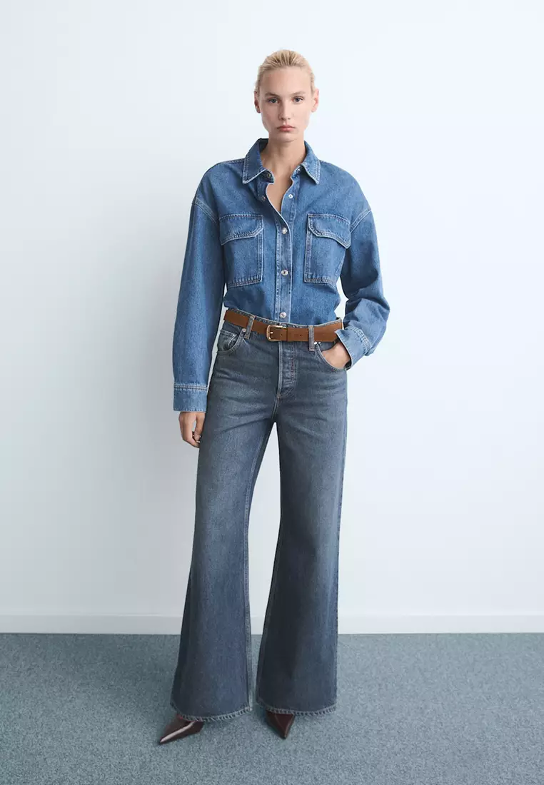 High-Waisted Wide-Leg Jeans