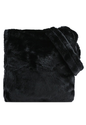 H&M black Faux Fur Shoulder Bag C26B7ACF52B27FGS_1