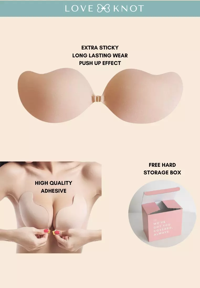 Buy Love Knot [2 Packs] Mango Shape Seamless Invisible Reusable Adhesives  Push Up Nubra Stick On Wedding Silicon Bra (Beige) in Beige 2024 Online